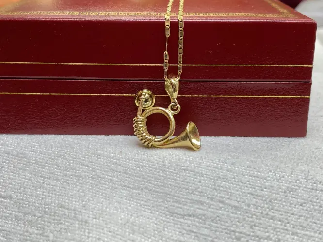 Vintage Tuba Modeli Kolye