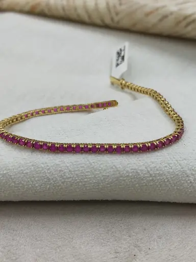 Vintage Tasarım Yakut Taşlı Suyolu Bileklik