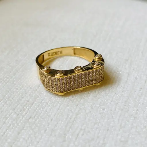 Dört Sıra Taşlı Şövalye Yüzük