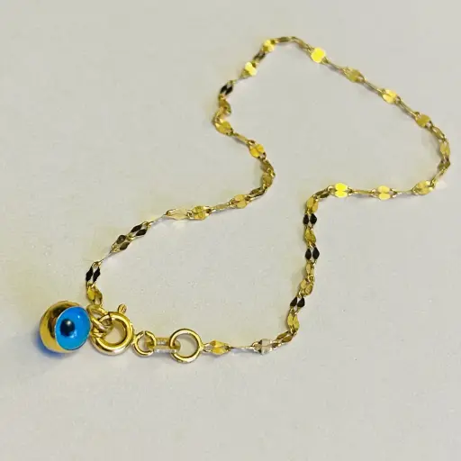 Nazar Boncuklu Fırfır Bileklik 18 cm Uzunluğunda 