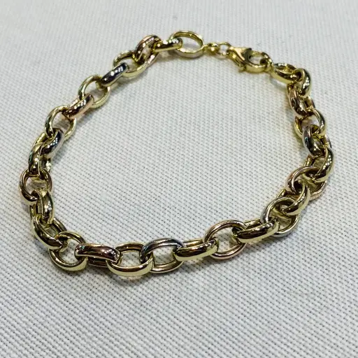 İKİNCİ EL Üç Renkli Halkalı Bileklik 19.5 Cm Uzunluğunda 
