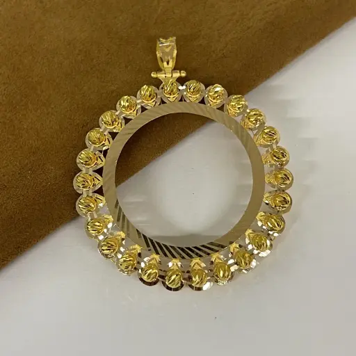 Tam Altın Dorika Toplu Kolye Ucu