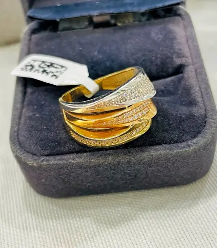 Taşlı Üç Renkli Fantazi Model Yüzük