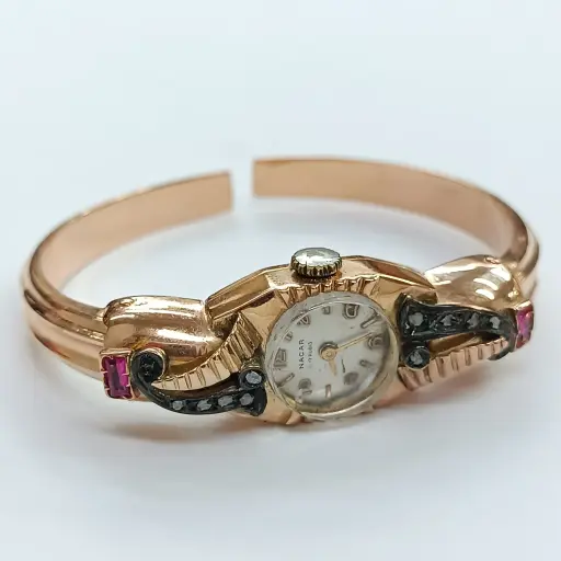 Elmas Ve Yakut Taşlı Antika Saat