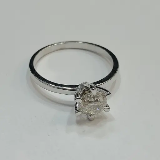 0.89 CT PIRLANTA TAŞLI ALTI TIRNAK TEKTAŞ YÜZÜK