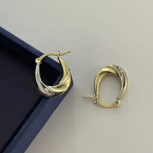 Minimal İki Renkli  Küpe