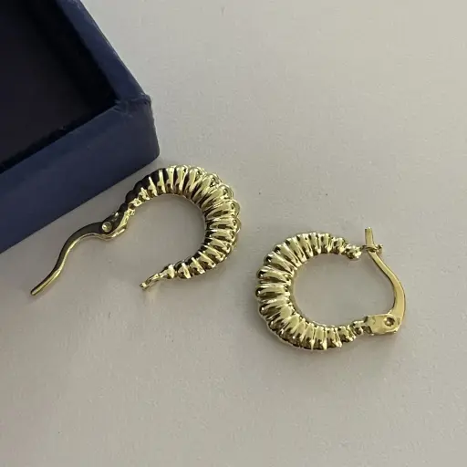 İstiridye Model Halka Küpe