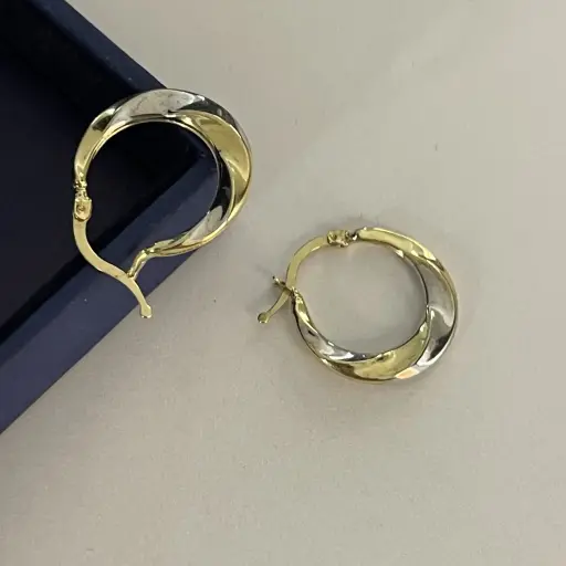 İki Renkli  Halka Küpe