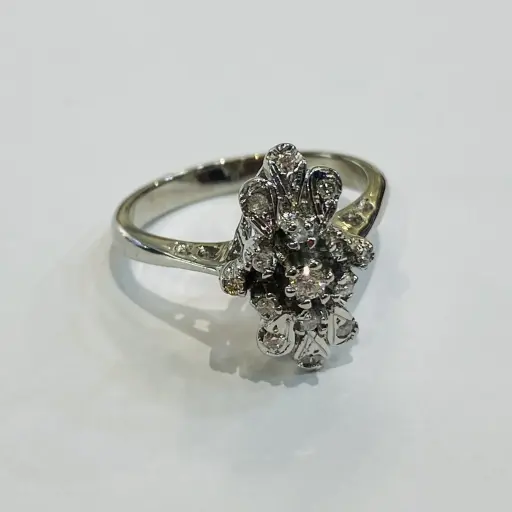 Pırlanta Taşlı Platin Modeli Minimal Mekik Yüzük