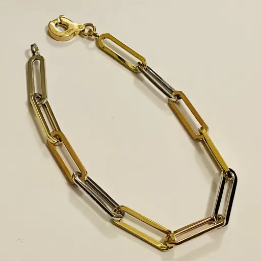 Üç Renkli Ataç Bileklik 20 Cm Uzunluğunda 