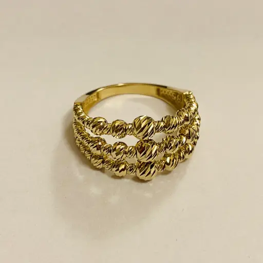 Üç Sıra Tek Renk Dorikalı Yüzük 