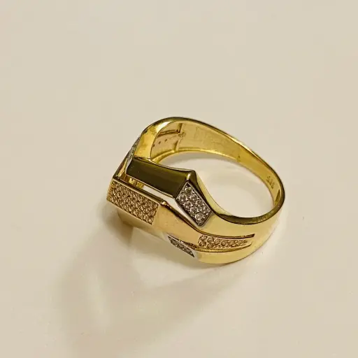 Taşlı Kıvrımlı Fantazi Yüzük