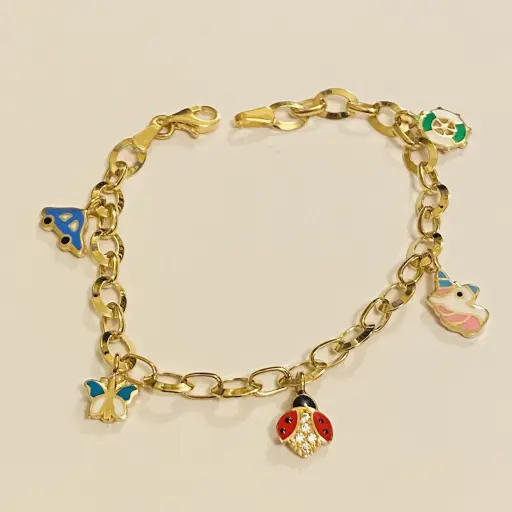 Mineli Çocuk Şans Bilekliği 16 Cm Uzunluğunda 