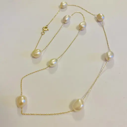 Barok İncili Kolye 45 Cm Uzunluğunda 