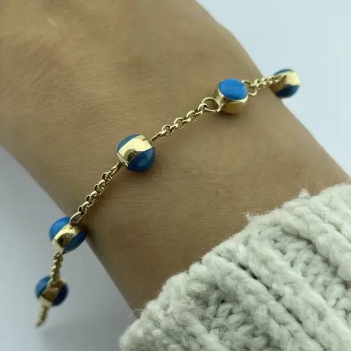 Mavi Taşlı Bileklik