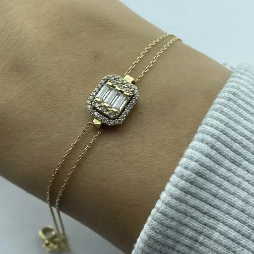 Baget Modeli İnce Bileklik 20.5 Cm Uzunluğunda