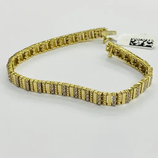 İtalyan Model Retro Taşlı Bileklik 19 Cm Uzunluğunda 